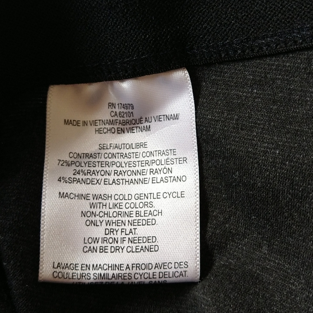 BCBGmaxzria Gray Pullover Skinny Jeggings Pants Wide Black Panels At Side Medium - Picture 16 of 16